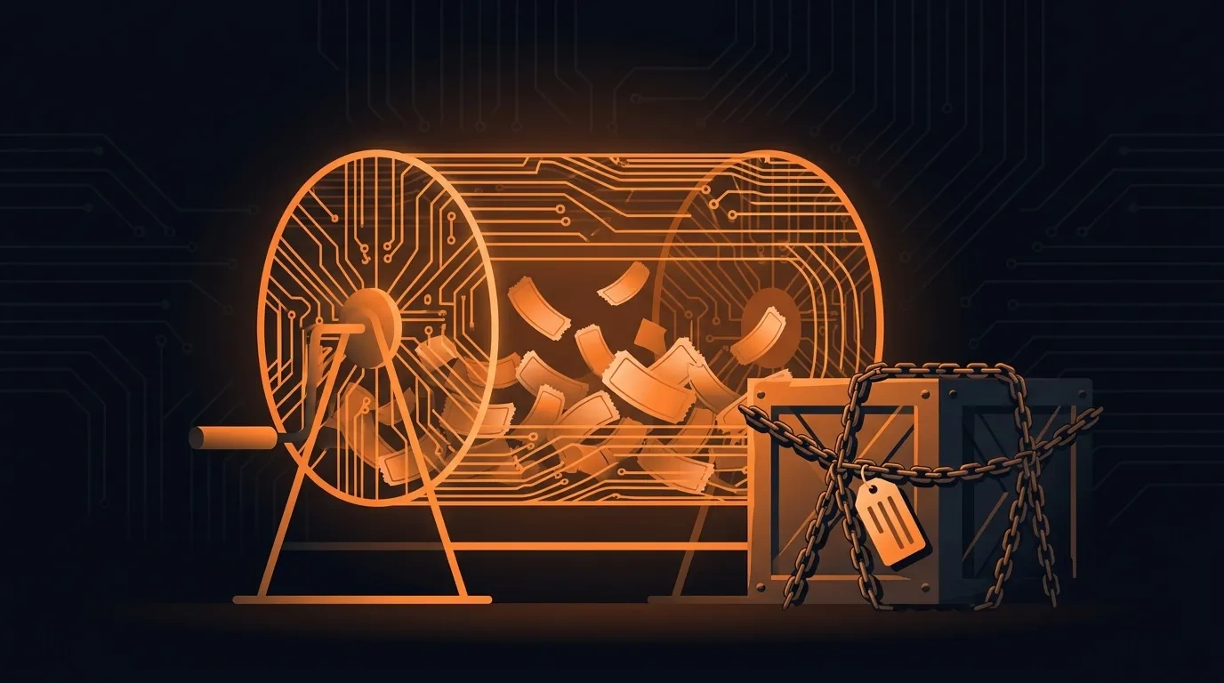 Editorial illustration for the Anon Raffle meta-review